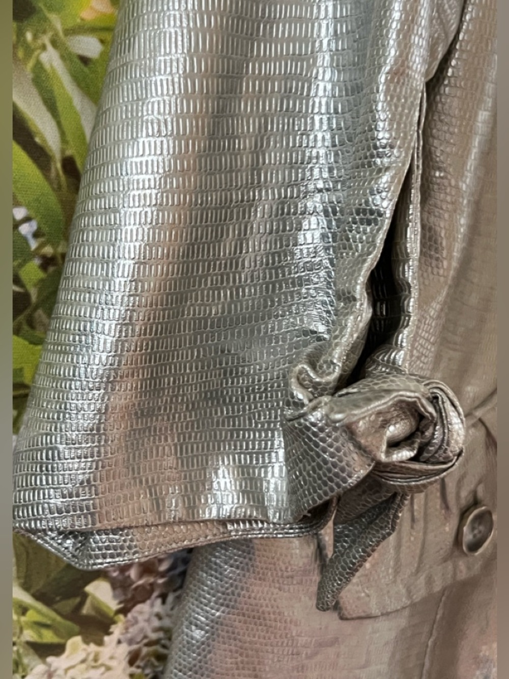 Silver Snakeskin Jacket Great Detailing Nordstrom Size S View 6